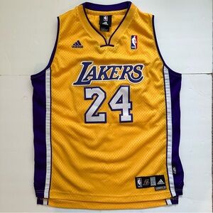 Kobe Bryant Lakers Jersey #24 NBA Adidas Swingman Stitched Size Large Length +2